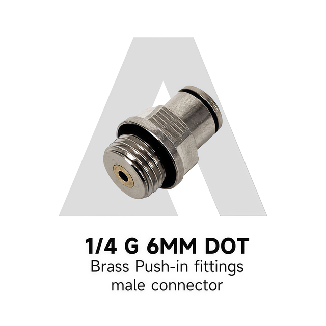  Brass Push-in Fittings Male Connector 1/4 G 6MM DOT